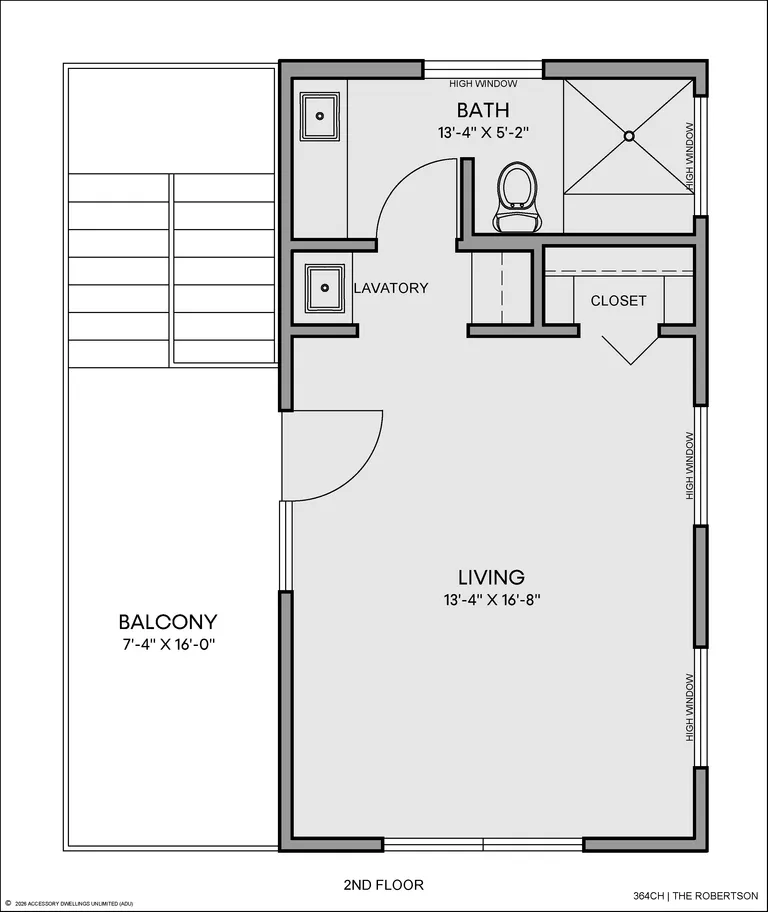 The Robertson floorplan, unit above